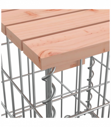 vidaXL Garden Bench Gabion Design 184x71x65.5 cm Solid Wood Douglas