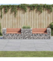 vidaXL Garden Bench with Gabion Basket Solid Wood Douglas
