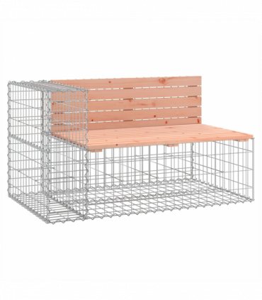 vidaXL Garden Bench with Gabion Basket Solid Wood Douglas