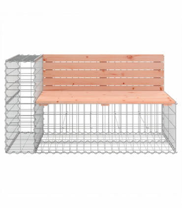 vidaXL Garden Bench with Gabion Basket Solid Wood Douglas