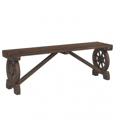 vidaXL Garden Benches 2 pcs Solid Wood Fir