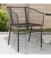 vidaXL Garden Chairs 2 pcs Black Poly Rattan