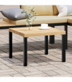 vidaXL Garden Coffee Table Black 55x55x39.5 cm Powder-coated Steel