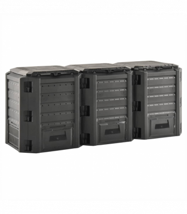 vidaXL Garden Composter Black 1200 L