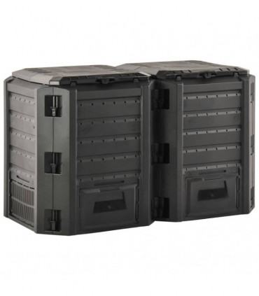 vidaXL Garden Composter Black 800 L