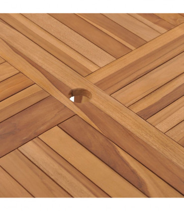 vidaXL Garden Dining Table 110x110x75 cm Solid Wood Teak