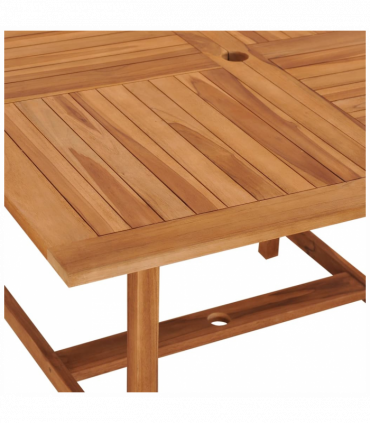 vidaXL Garden Dining Table 110x110x75 cm Solid Wood Teak