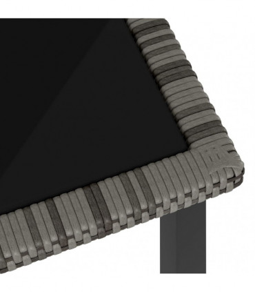 vidaXL Garden Dining Table Grey 180x70x73 cm Poly Rattan