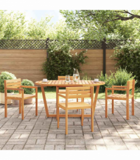 vidaXL Garden Dining Table Oval 150x90x75 cm Solid Wood Acacia