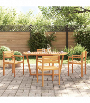 vidaXL Garden Dining Table Oval 150x90x75 cm Solid Wood Acacia