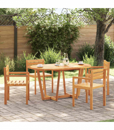 vidaXL Garden Dining Table Oval 150x90x75 cm Solid Wood Acacia