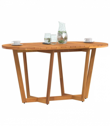 vidaXL Garden Dining Table Oval 150x90x75 cm Solid Wood Acacia