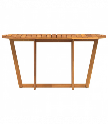vidaXL Garden Dining Table Oval 150x90x75 cm Solid Wood Acacia