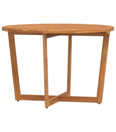 vidaXL Garden Dining Table Round Ø110x75 cm Solid Wood Acacia