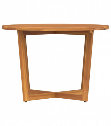vidaXL Garden Dining Table Round Ø110x75 cm Solid Wood Acacia