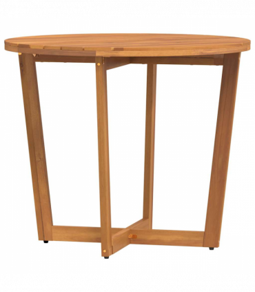 vidaXL Garden Dining Table Round Ø90x75 cm Solid Wood Acacia