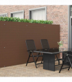 vidaXL Garden Fence Double-Sided Brown 1.8x5 m PVC