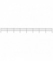 vidaXL Garden Fence with Hoop Top Steel 13.6x0.8 m Black