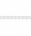 vidaXL Garden Fence with Hoop Top Steel 13.6x1.2 m Black