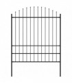 vidaXL Garden Fence with Spear Top Steel