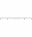 vidaXL Garden Fence with Spear Top Steel (0.5-0.75)x15.3 m Black