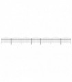 vidaXL Garden Fence with Spear Top Steel (1-1.25)x11.9 m Black