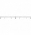 vidaXL Garden Fence with Spear Top Steel (1-1.25)x13.6 m Black