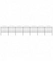 vidaXL Garden Fence with Spear Top Steel (1.5-1.75)x11.9 m Black