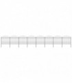 vidaXL Garden Fence with Spear Top Steel (1.5-1.75)x13.6 m Black