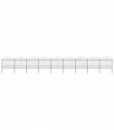 vidaXL Garden Fence with Spear Top Steel (1.5-1.75)x15.3 m Black
