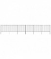 vidaXL Garden Fence with Spear Top Steel 10.2x1.5 m Black
