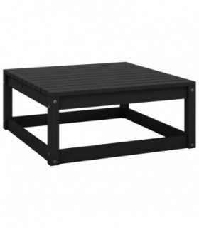 vidaXL Garden Footstool 70x70x30 cm Black Solid Wood Pine