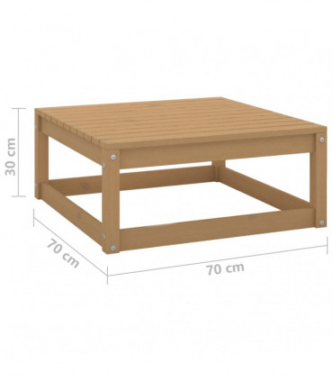 vidaXL Garden Footstool 70x70x30 cm Honey Brown Solid Wood Pine