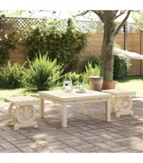 vidaXL Garden Footstools 2 pcs Solid Wood Fir