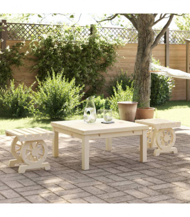 vidaXL Garden Footstools 2 pcs Solid Wood Fir