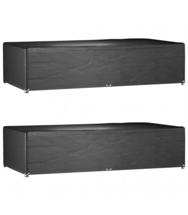 vidaXL Garden Furniture Covers 2 pcs 12 Eyelets 315x160x75 cm Rectangular