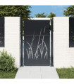 vidaXL Garden Gate Anthracite 105x155 cm Steel Grass Design