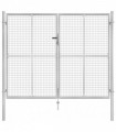 vidaXL Garden Gate Galvanised Steel 306x250 cm Silver