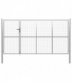 vidaXL Garden Gate Steel 350x150 cm Silver
