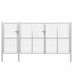 vidaXL Garden Gate Steel 400x150 cm Silver