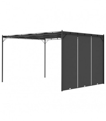 vidaXL Garden Gazebo with Side Curtain 4x3x2.25 m Anthracite