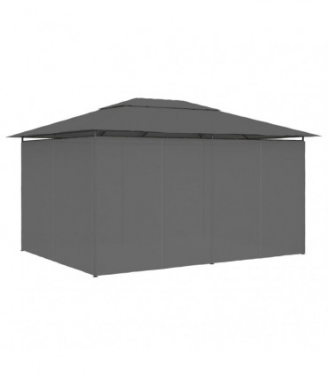vidaXL Garden Marquee with Curtains 4x3 m Anthracite