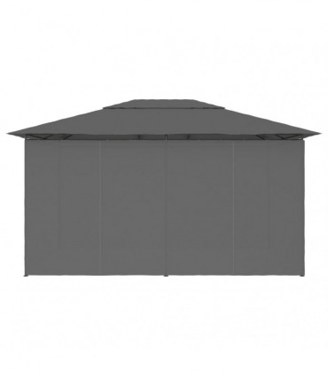 vidaXL Garden Marquee with Curtains 4x3 m Anthracite