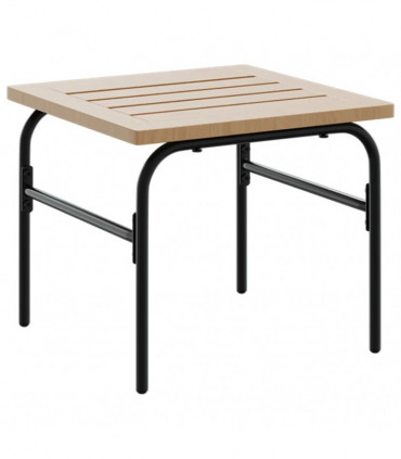 vidaXL Garden Nest of Coffee Tables 2 pcs Brown and Black Steel