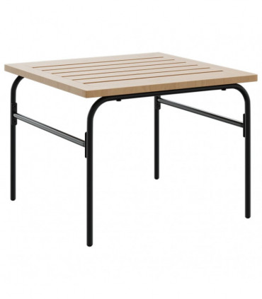 vidaXL Garden Nest of Coffee Tables 2 pcs Brown and Black Steel