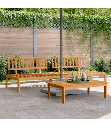 vidaXL Garden Pallet Middle Sofas 2 pcs Solid Wood Acacia