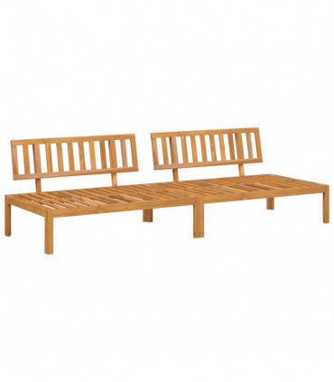 vidaXL Garden Pallet Middle Sofas 2 pcs Solid Wood Acacia