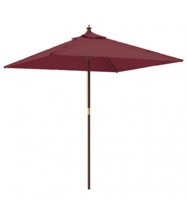 vidaXL Garden Parasol with Wooden Pole Bordeaux Red 198x198x231 cm