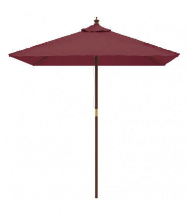 vidaXL Garden Parasol with Wooden Pole Bordeaux Red 198x198x231 cm