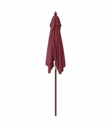 vidaXL Garden Parasol with Wooden Pole Bordeaux Red 198x198x231 cm